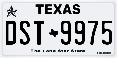 TX license plate DST9975