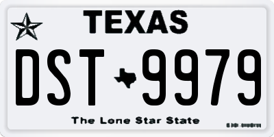 TX license plate DST9979