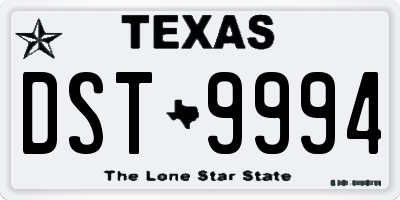 TX license plate DST9994