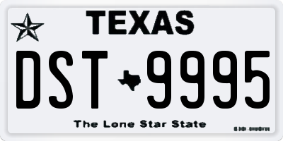 TX license plate DST9995