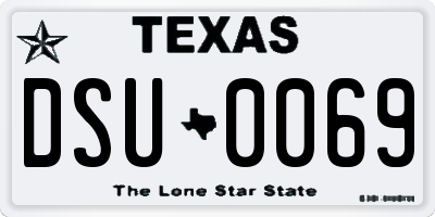 TX license plate DSU0069