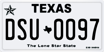 TX license plate DSU0097
