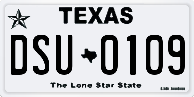 TX license plate DSU0109