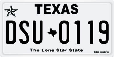 TX license plate DSU0119