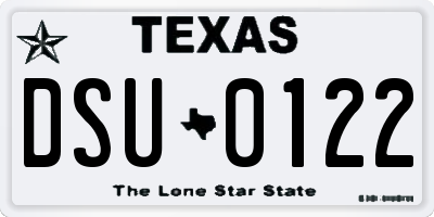 TX license plate DSU0122