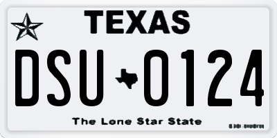 TX license plate DSU0124