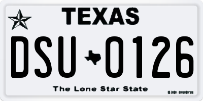 TX license plate DSU0126