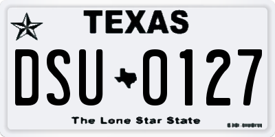 TX license plate DSU0127
