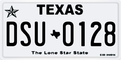 TX license plate DSU0128
