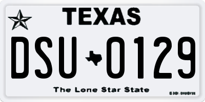 TX license plate DSU0129