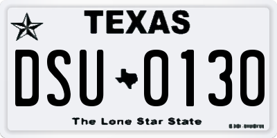 TX license plate DSU0130