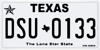 TX license plate DSU0133