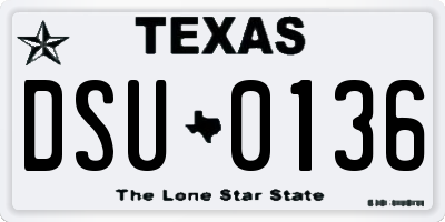 TX license plate DSU0136