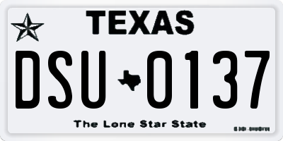 TX license plate DSU0137