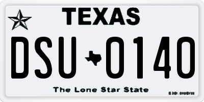 TX license plate DSU0140