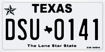 TX license plate DSU0141