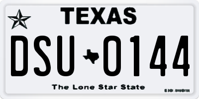 TX license plate DSU0144