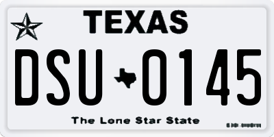 TX license plate DSU0145
