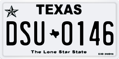 TX license plate DSU0146