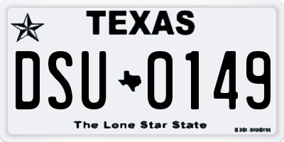 TX license plate DSU0149
