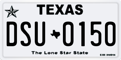 TX license plate DSU0150