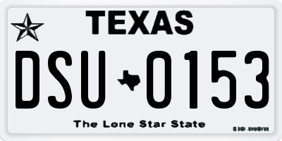 TX license plate DSU0153