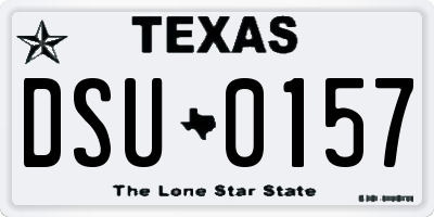 TX license plate DSU0157