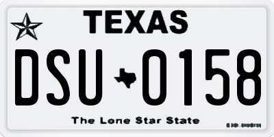TX license plate DSU0158