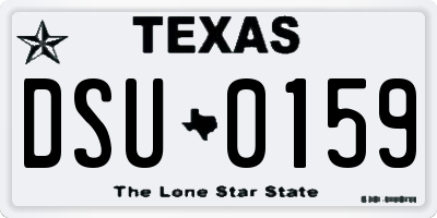 TX license plate DSU0159