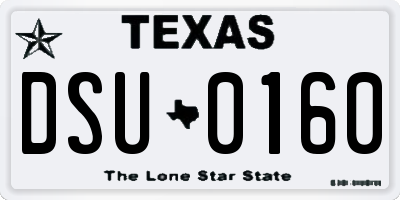 TX license plate DSU0160