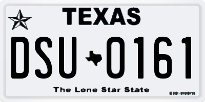 TX license plate DSU0161