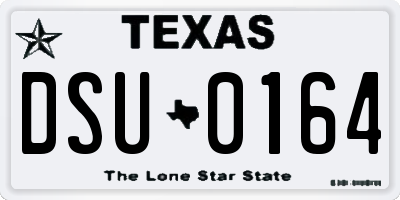 TX license plate DSU0164