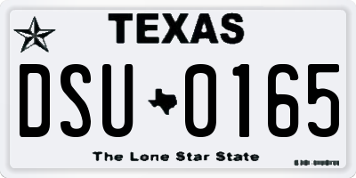 TX license plate DSU0165