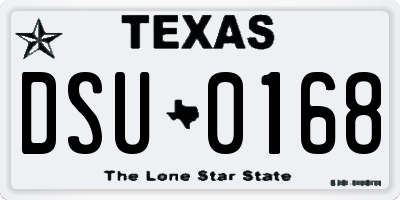 TX license plate DSU0168