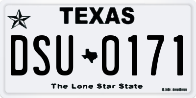 TX license plate DSU0171