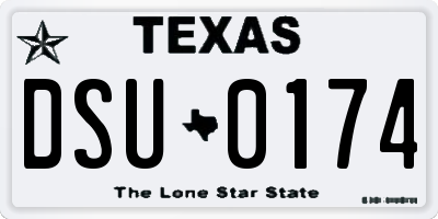 TX license plate DSU0174