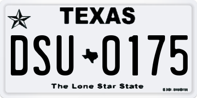 TX license plate DSU0175