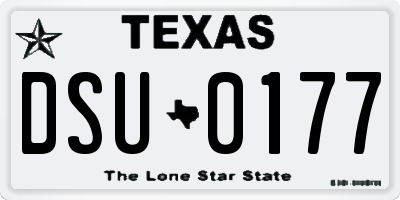 TX license plate DSU0177