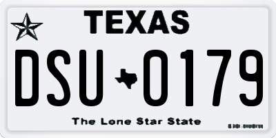 TX license plate DSU0179
