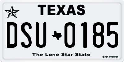 TX license plate DSU0185