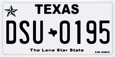 TX license plate DSU0195