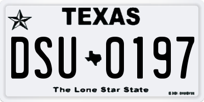 TX license plate DSU0197