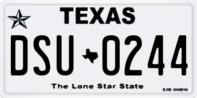 TX license plate DSU0244