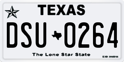 TX license plate DSU0264