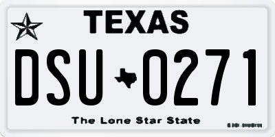 TX license plate DSU0271