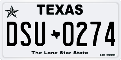 TX license plate DSU0274
