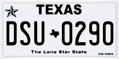 TX license plate DSU0290