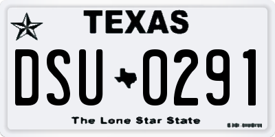 TX license plate DSU0291