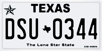 TX license plate DSU0344