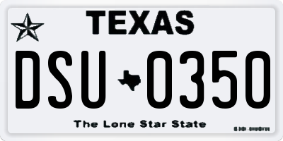 TX license plate DSU0350